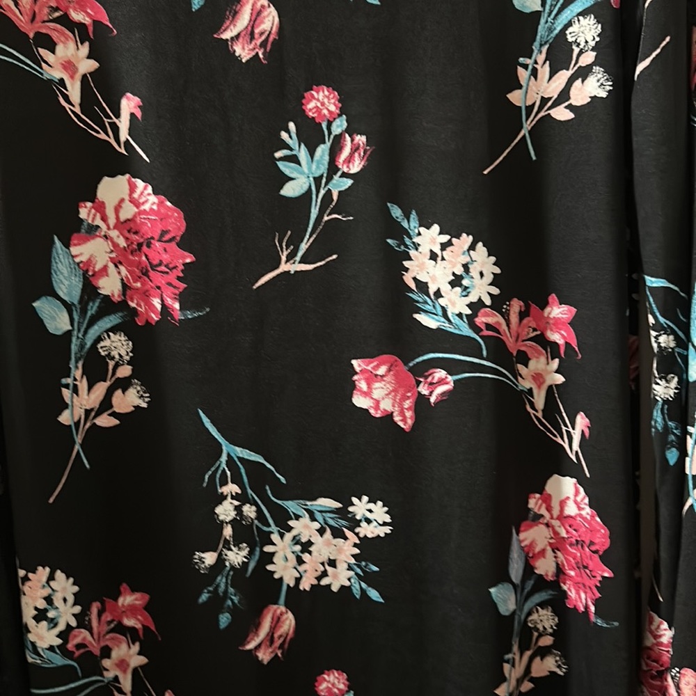 *FINAL* BELLA FLORE FLORAL BELL SLEEVE MATERNITY DRESS: BLACK:NWOT: XL - Picture 3 of 5